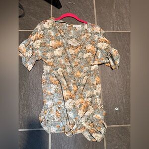 Hayden Blue and Orange Floral Cardigan